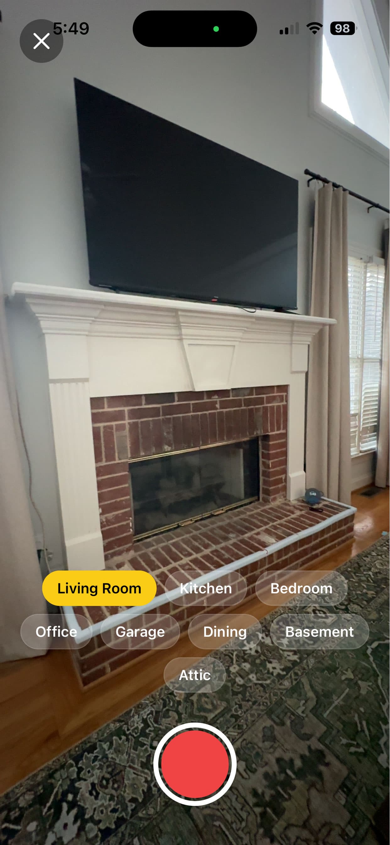 Instant Inventory guided room video capture